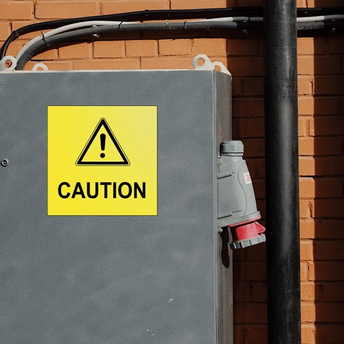 Show details for Caution Label (Mining)