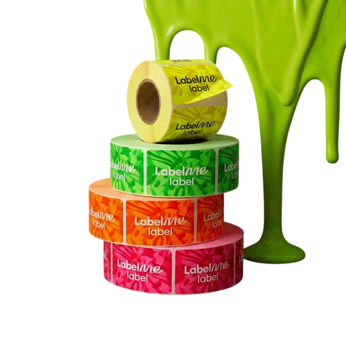Show details for Rectangle Fluro Paper Stickers